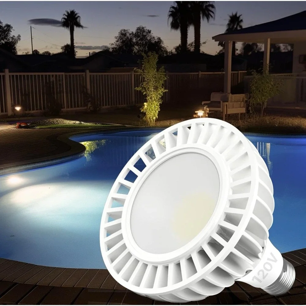 PAR38 50W LED Pool Light Bulb 6500K Daylight E26/E27 Pentair Hayward Inground
